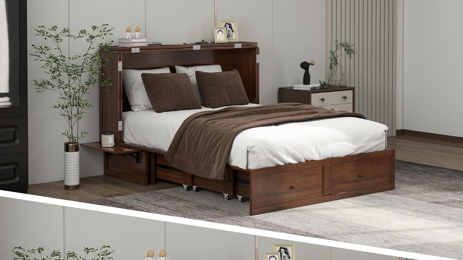 UrbEleg Murphy Bed Cabinet Full